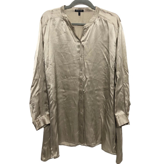 Taupe Tunic Long Sleeve Eileen Fisher, Size Xl