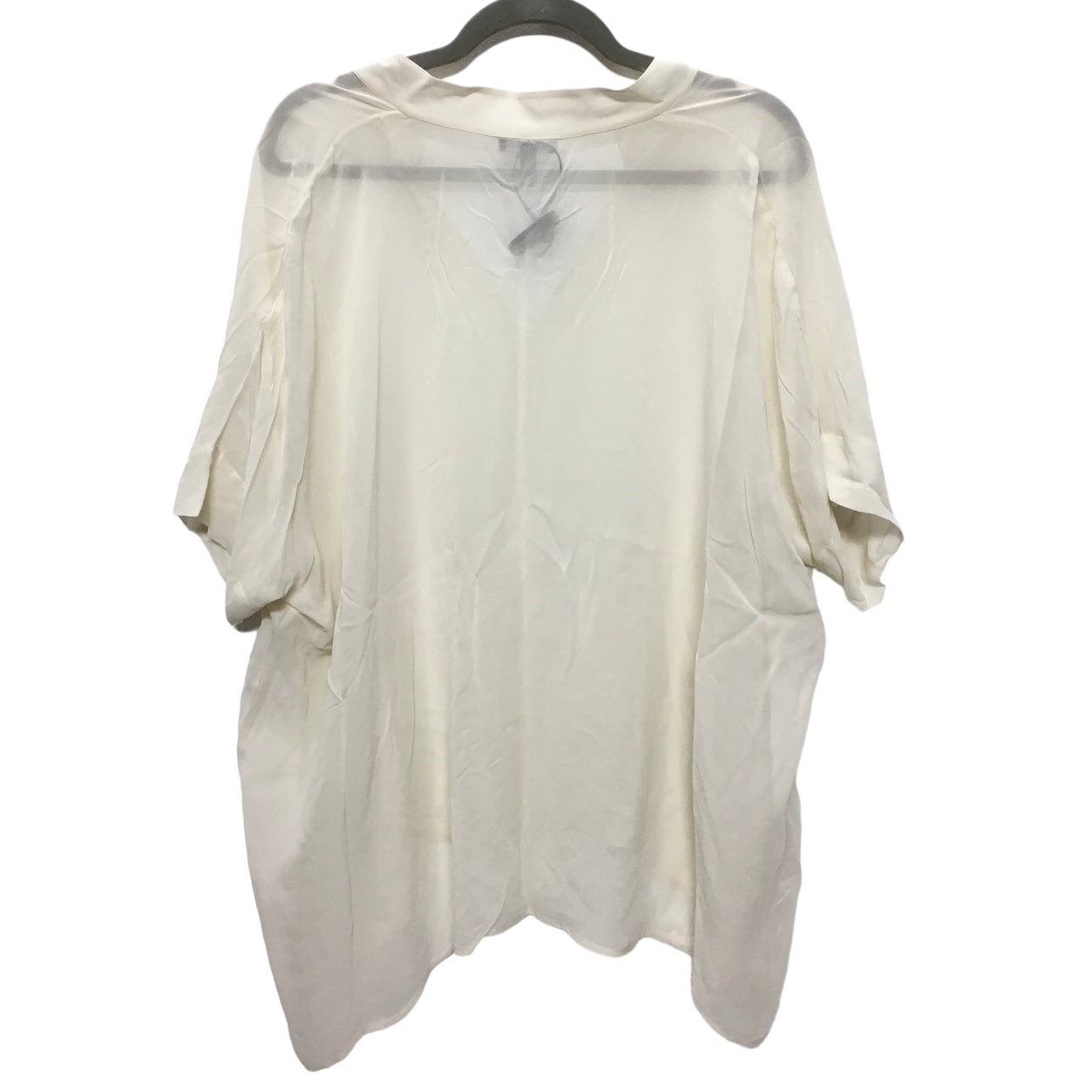 Ivory Blouse Short Sleeve Eileen Fisher, Size M