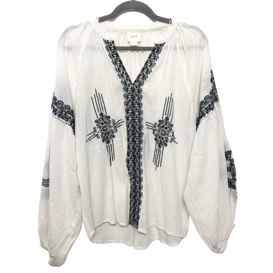 White Top Long Sleeve Maeve, Size M