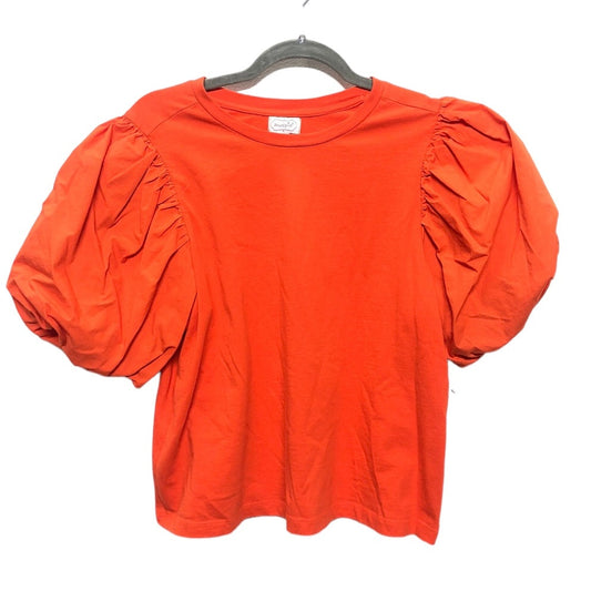 Orange Top Short Sleeve Mudpie, Size S