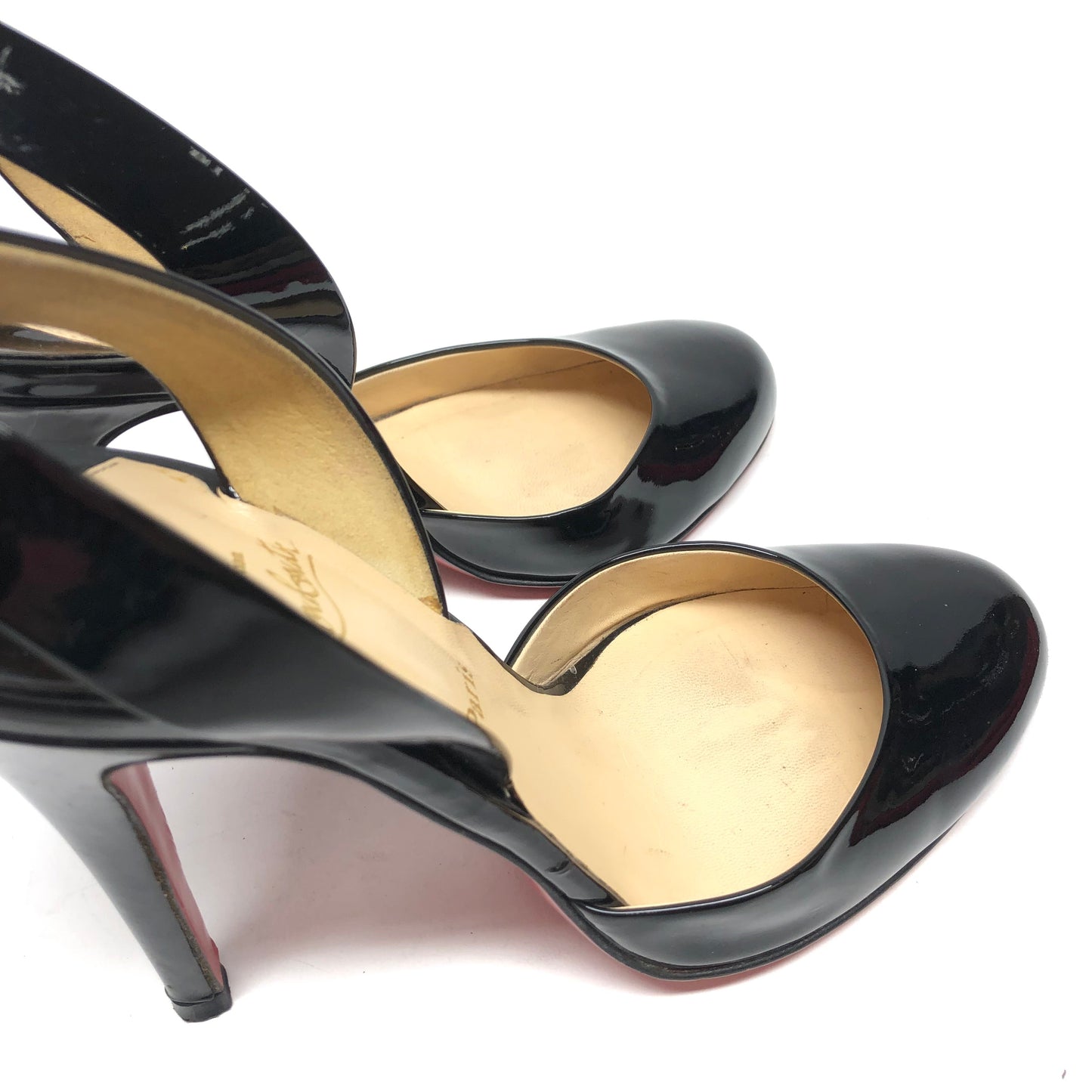 Black Sandals Luxury Designer Christian Louboutin, Size 5.5