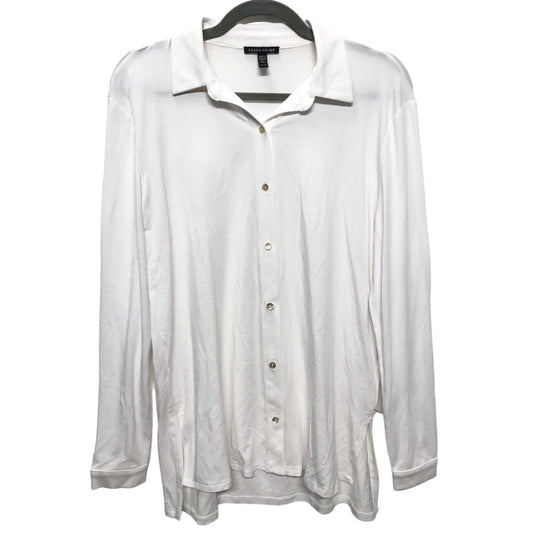 White Top Long Sleeve Eileen Fisher, Size Xxs