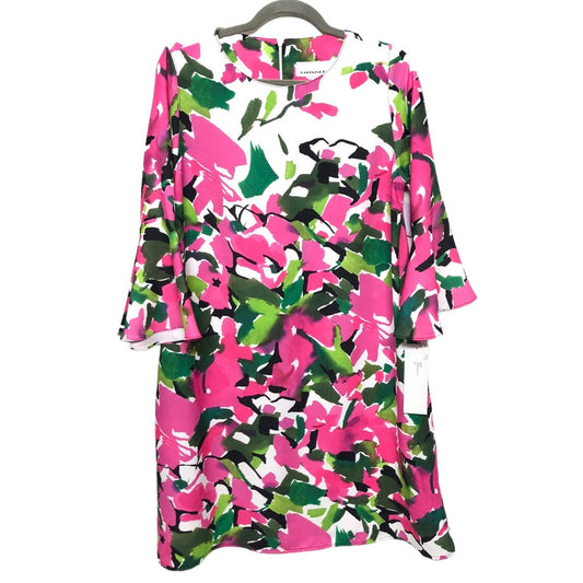 Green & Pink Dress Casual Short Caroline Rose, Size L