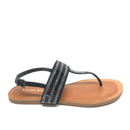 Black Sandals Flats Gianni Bini, Size 7.5