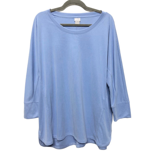 Blue Top 3/4 Sleeve Chicos, Size Xl