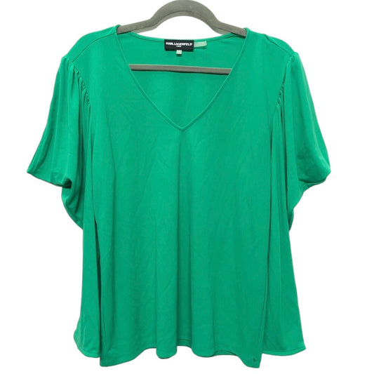 Green Blouse Long Sleeve Karl Lagerfeld, Size M