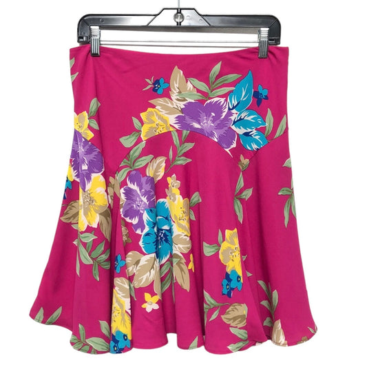 Floral Print Skirt Mini & Short Lauren By Ralph Lauren, Size 6