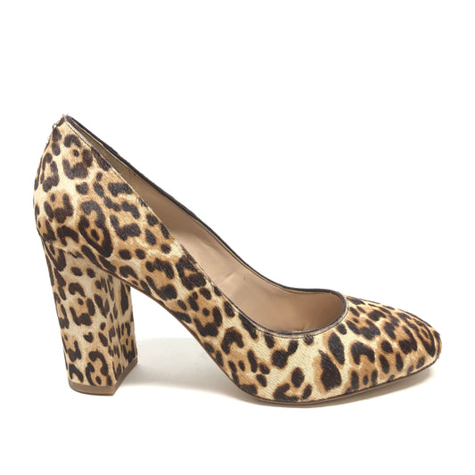 Leopard Print Shoes Heels Block Sam Edelman, Size 10