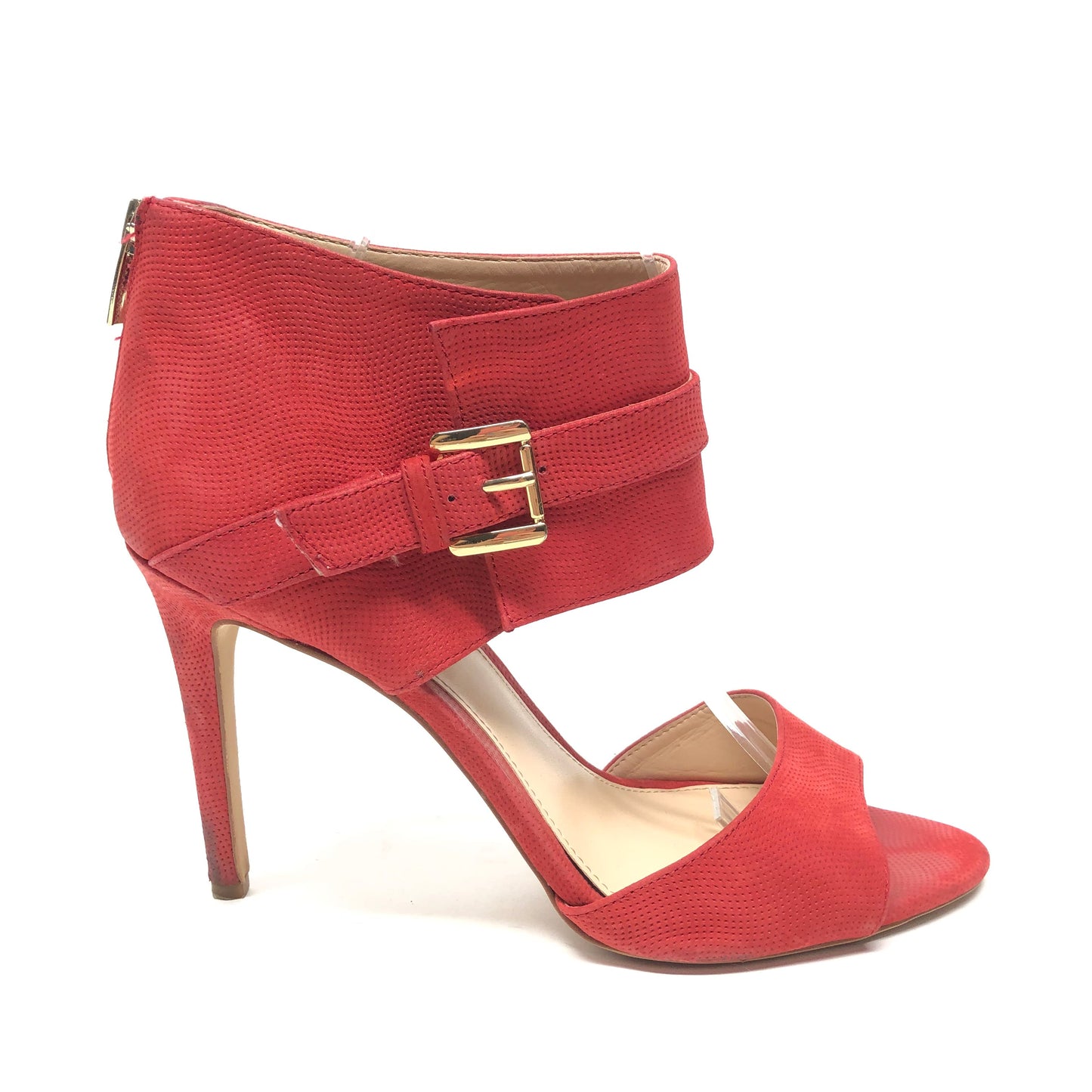 Red Sandals Heels Stiletto Vince Camuto, Size 10