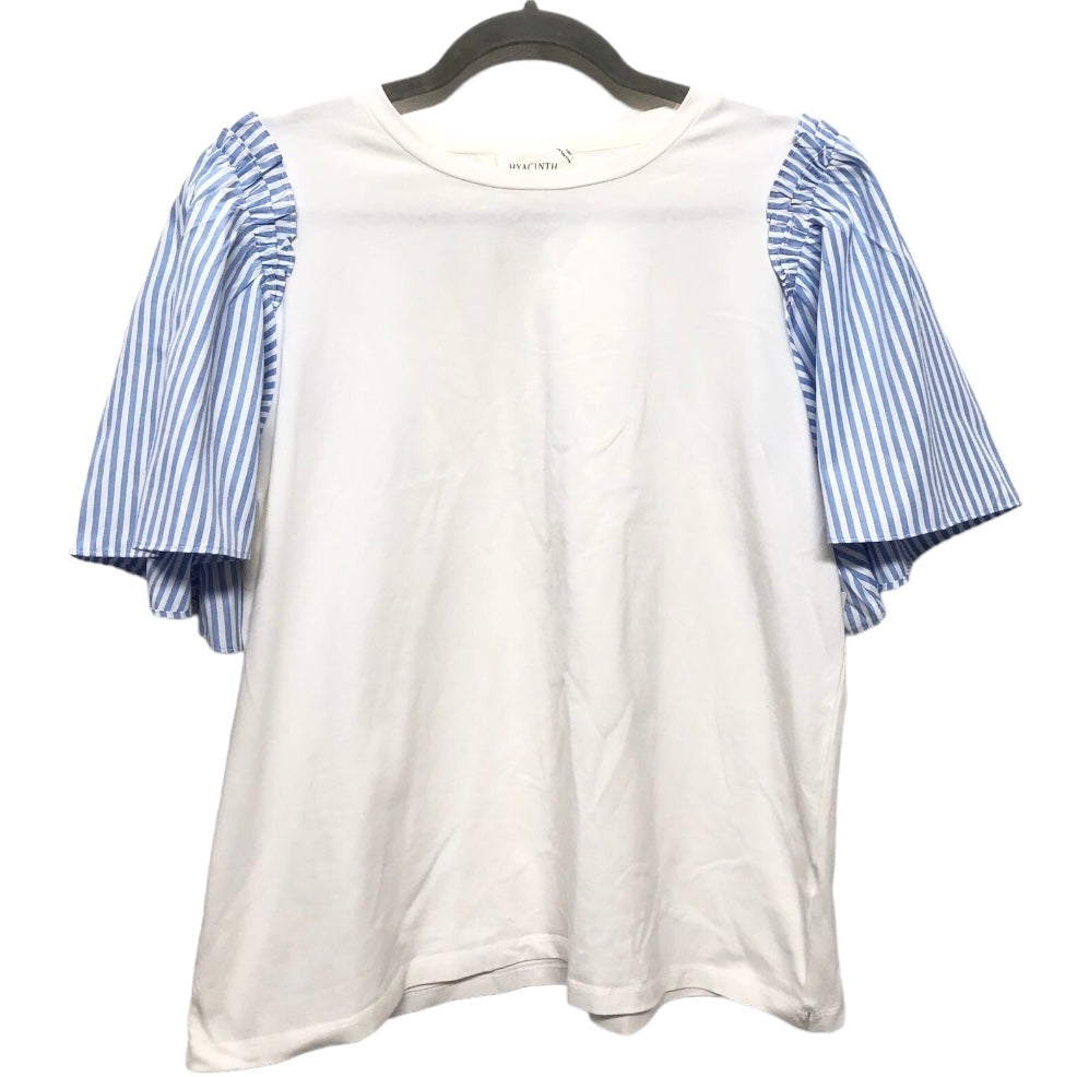 Blue & White Top Short Sleeve Cmc, Size M