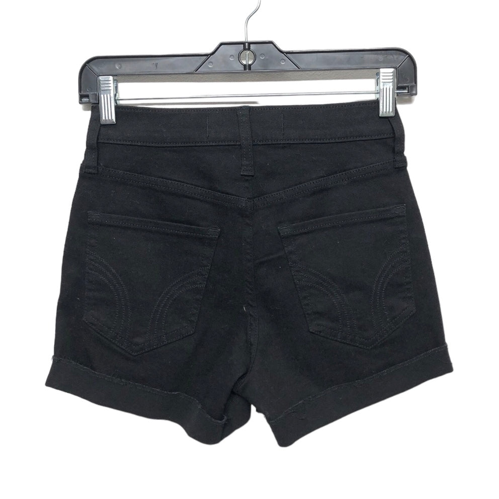 Black Denim Shorts Hollister, Size 0