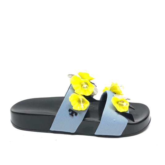 Grey & Yellow Sandals Designer Tory Burch, Size 11