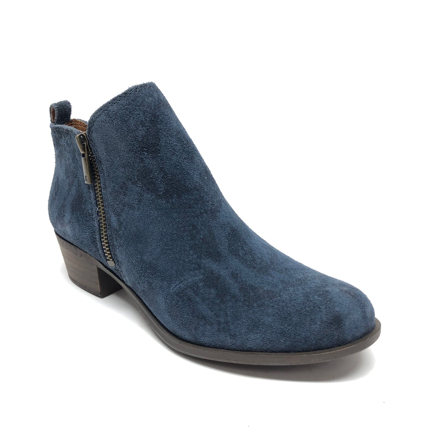 Blue Boots Ankle Heels Lucky Brand, Size 8