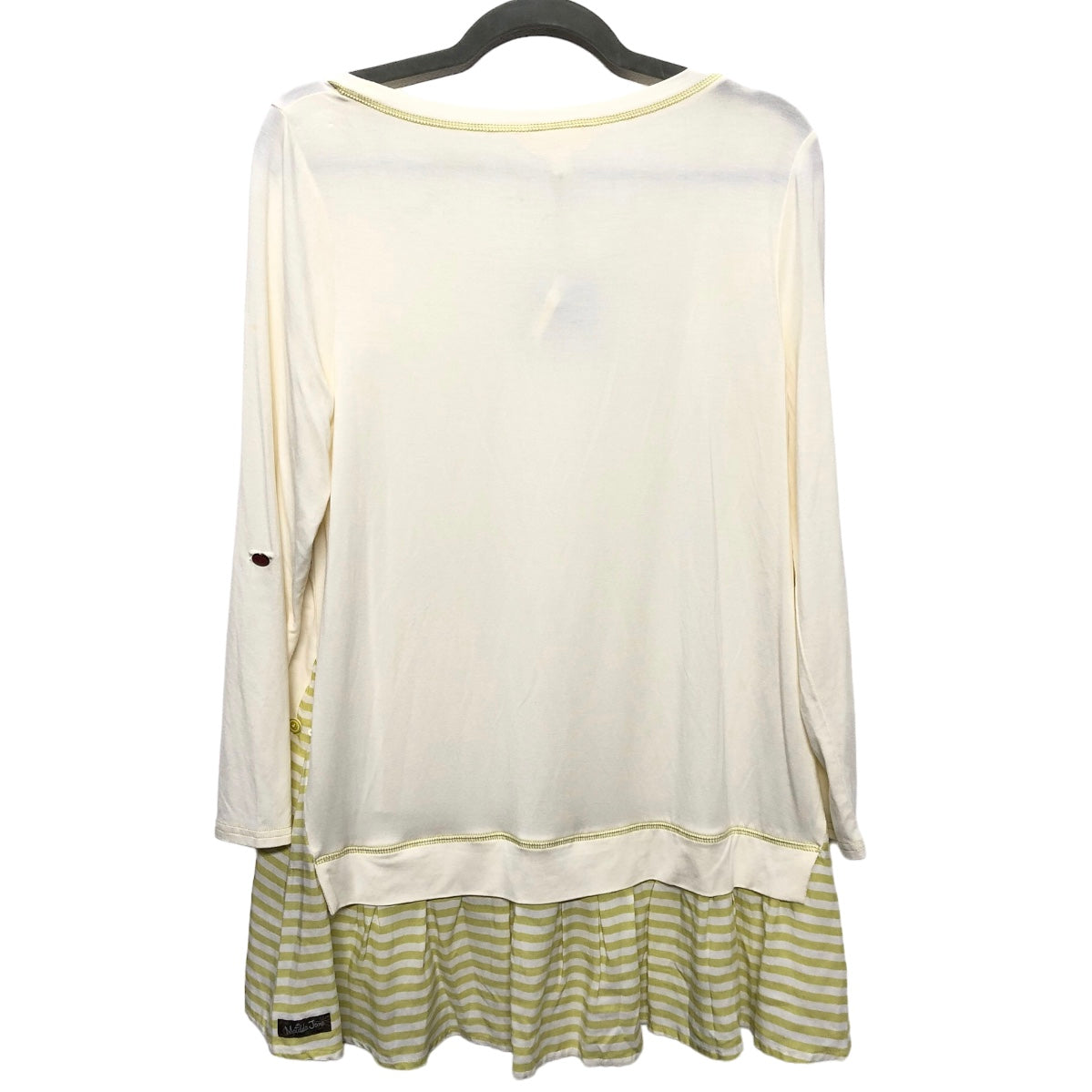 Tunic Long Sleeve By Matilda Jane In Green & White, Size: S