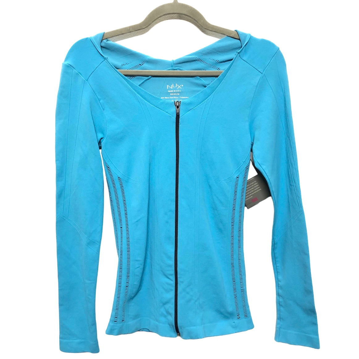 Athletic Jacket By Clothes Mentor In Aqua, Size: M