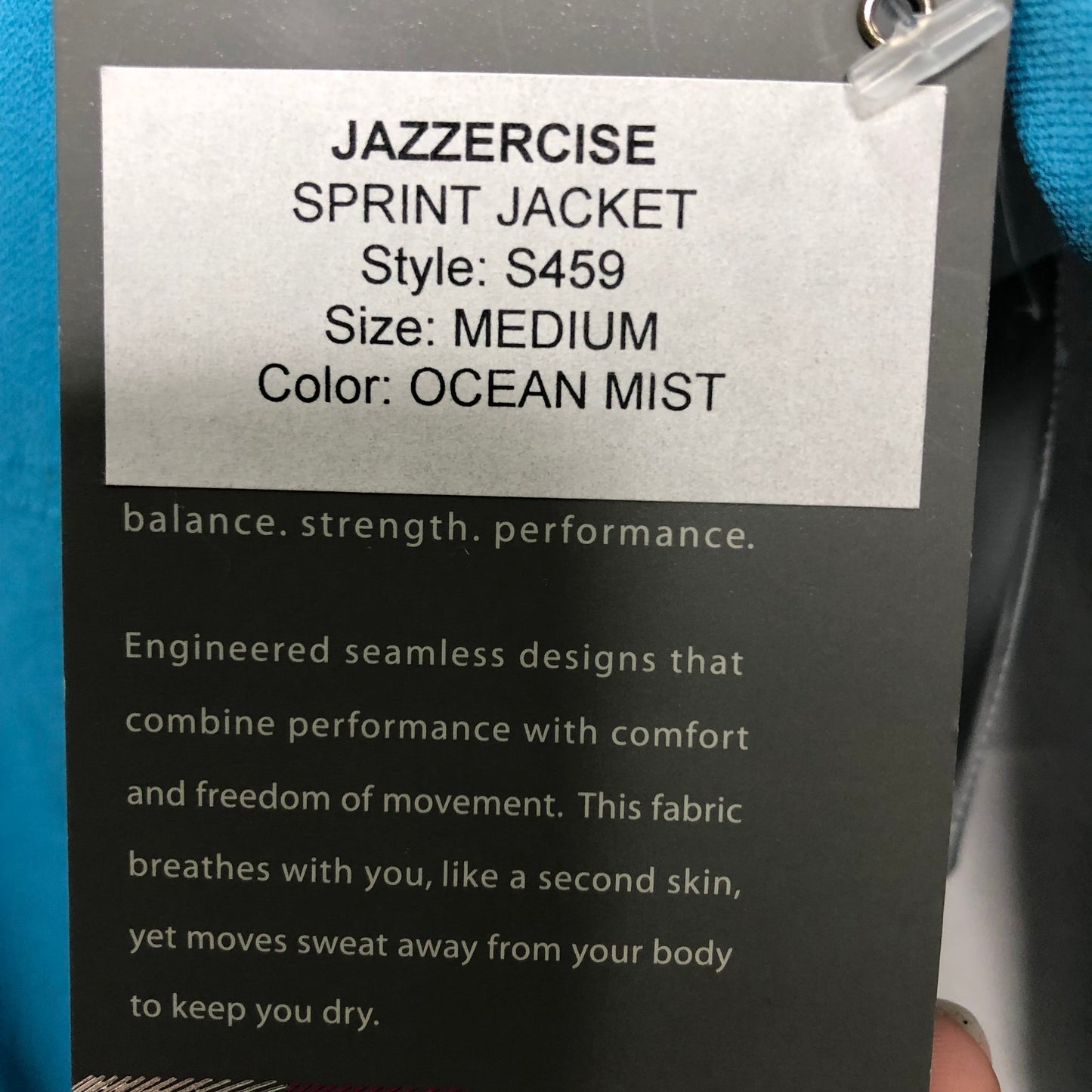 Athletic Jacket By Clothes Mentor In Aqua, Size: M