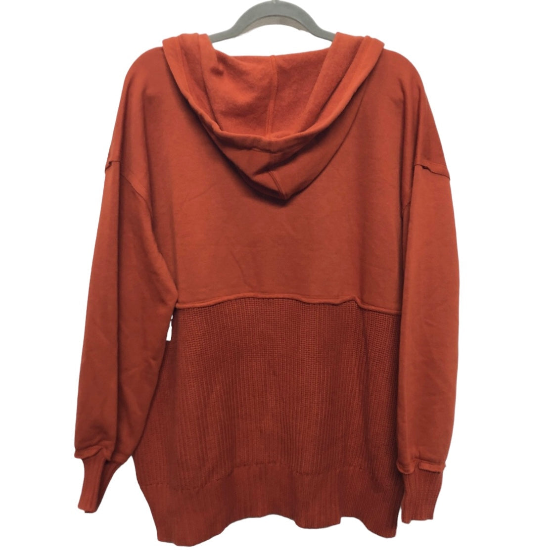 Sweatshirt Hoodie By Time And Tru In Brown & Orange, Size: L