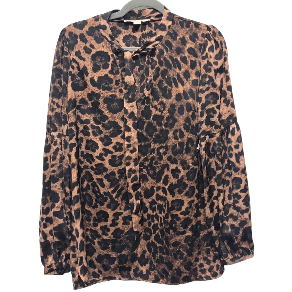 Blouse Long Sleeve By Michael By Michael Kors In Leopard Print, Size: S