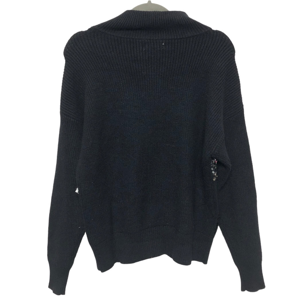 Sweater Cardigan By Nine West In Black, Size: M