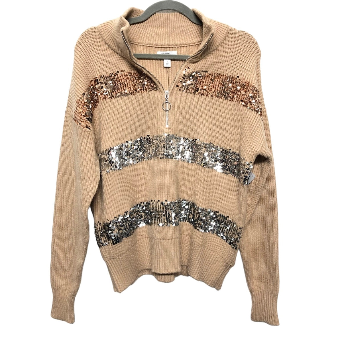 Sweater Cardigan By Nine West In Beige, Size: S