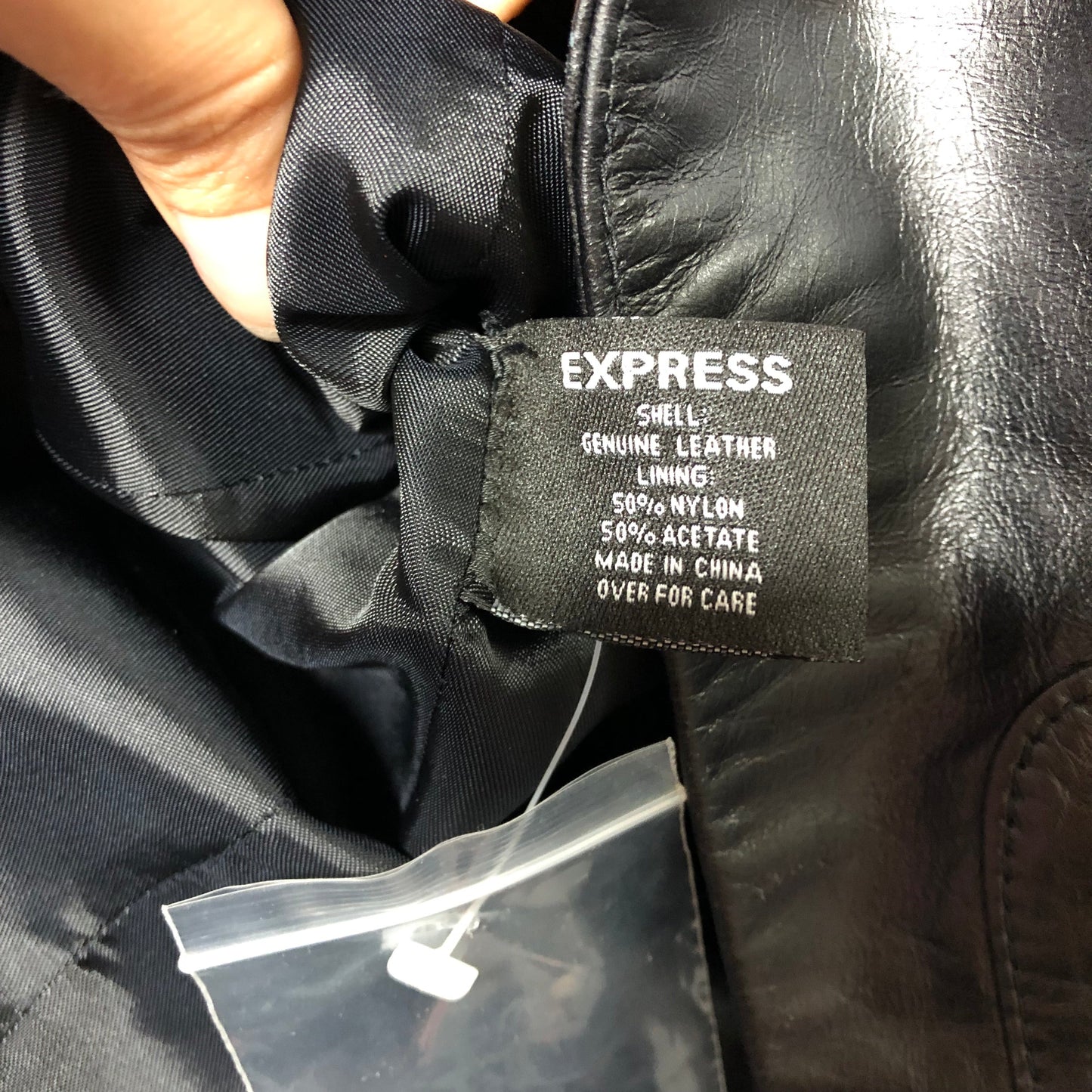 Jacket Leather By Express In Black, Size: Xs