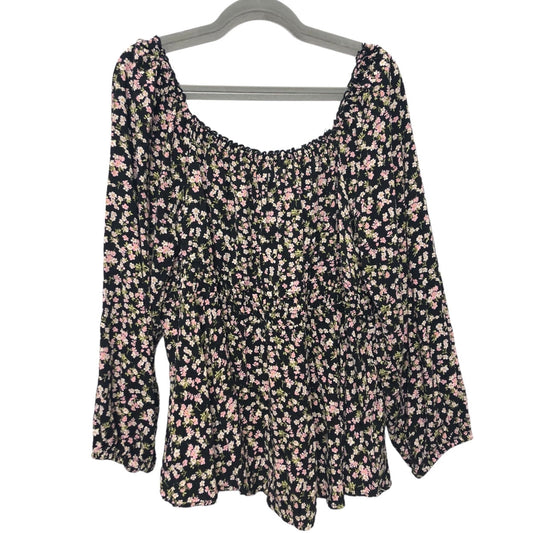 Blouse Long Sleeve By Torrid In Floral Print, Size: 4x