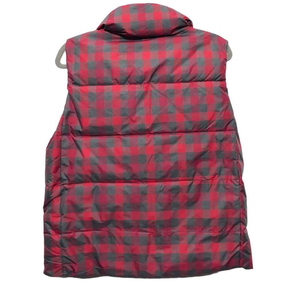 Vest Puffer & Quilted By Gap In Plaid Pattern, Size: M