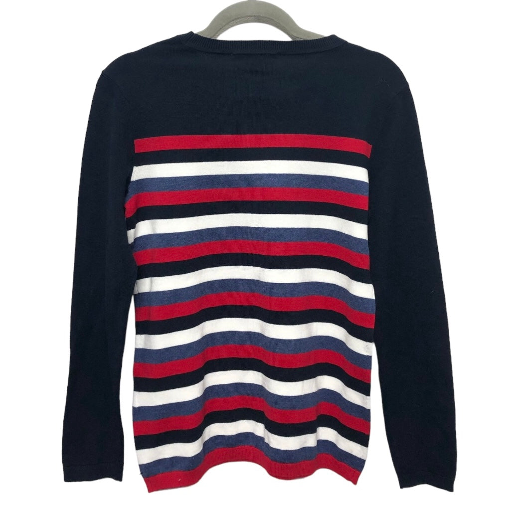 Sweater By Tommy Hilfiger In Blue & Red & White, Size: Xs