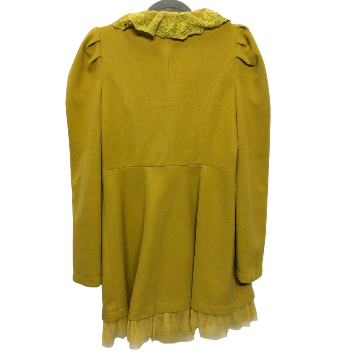 Coat Wool By Clothes Mentor In Yellow, Size: L