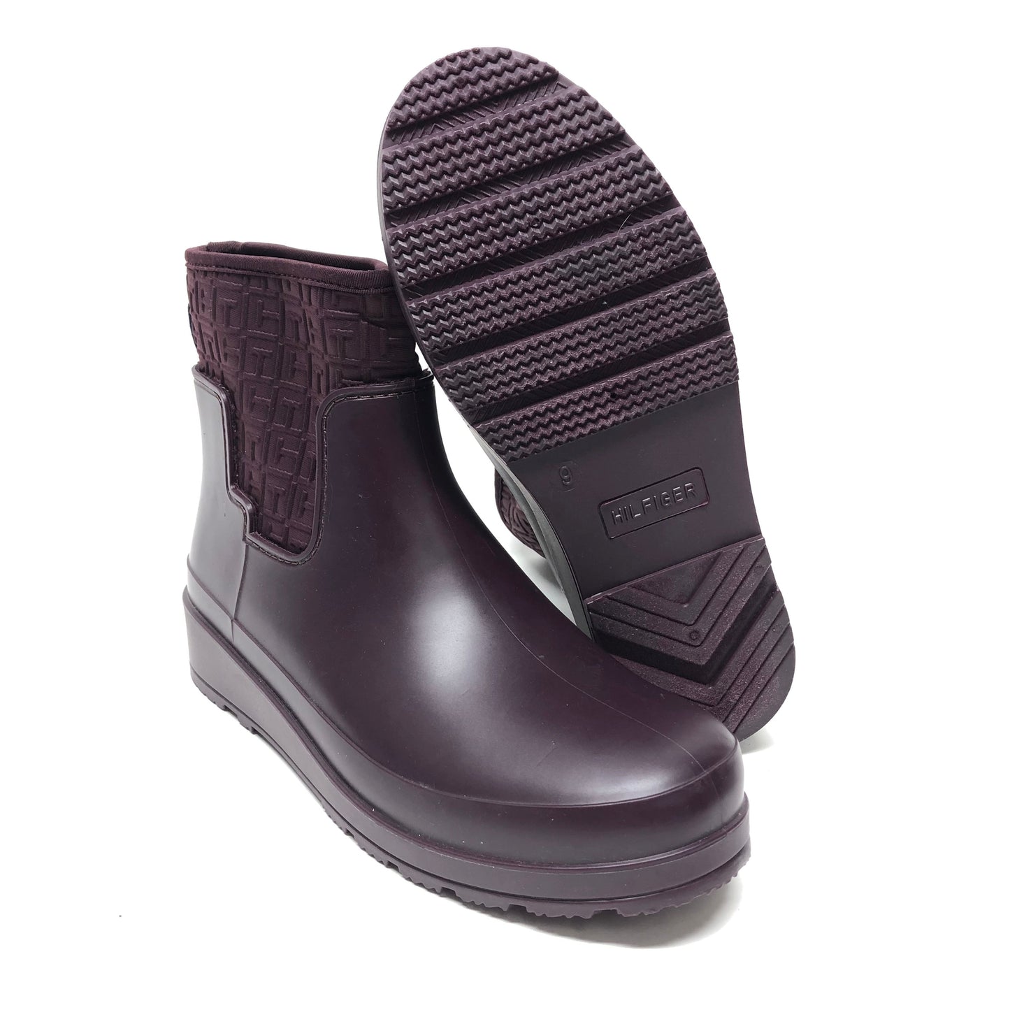 Boots Rain By Tommy Hilfiger In Brown & Purple, Size: 9