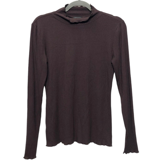 Top Long Sleeve By Ann Taylor In Brown, Size: S