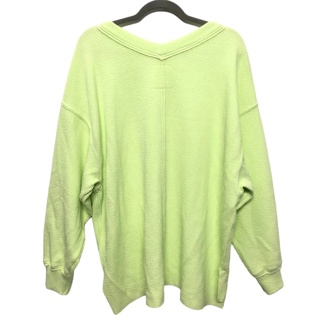 Sweatshirt Crewneck By Aerie In Chartreuse, Size: L