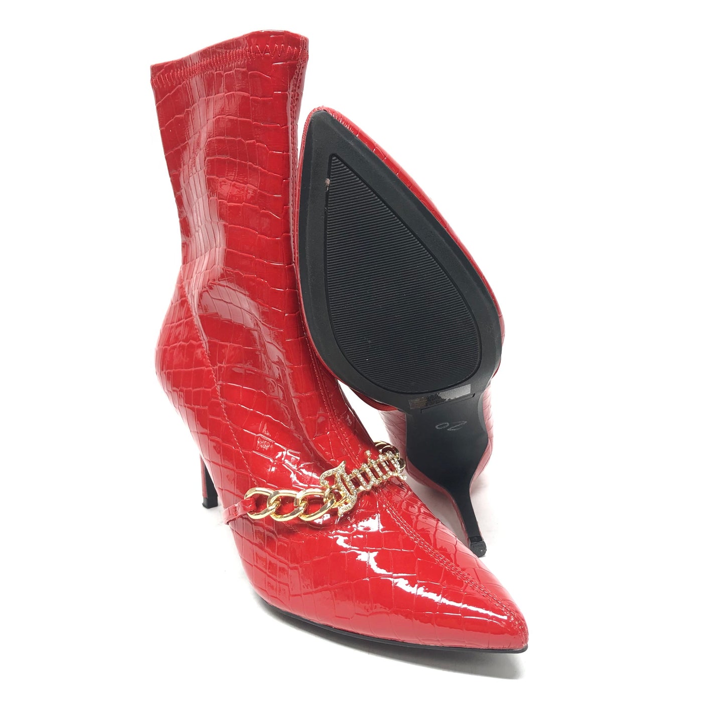 Boots Ankle Heels By Juicy Couture In Red, Size: 9