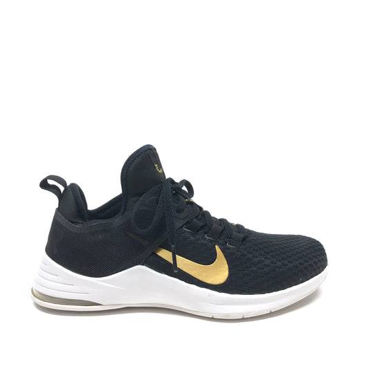 Shoes Athletic By Nike In Black & Gold, Size: 8.5