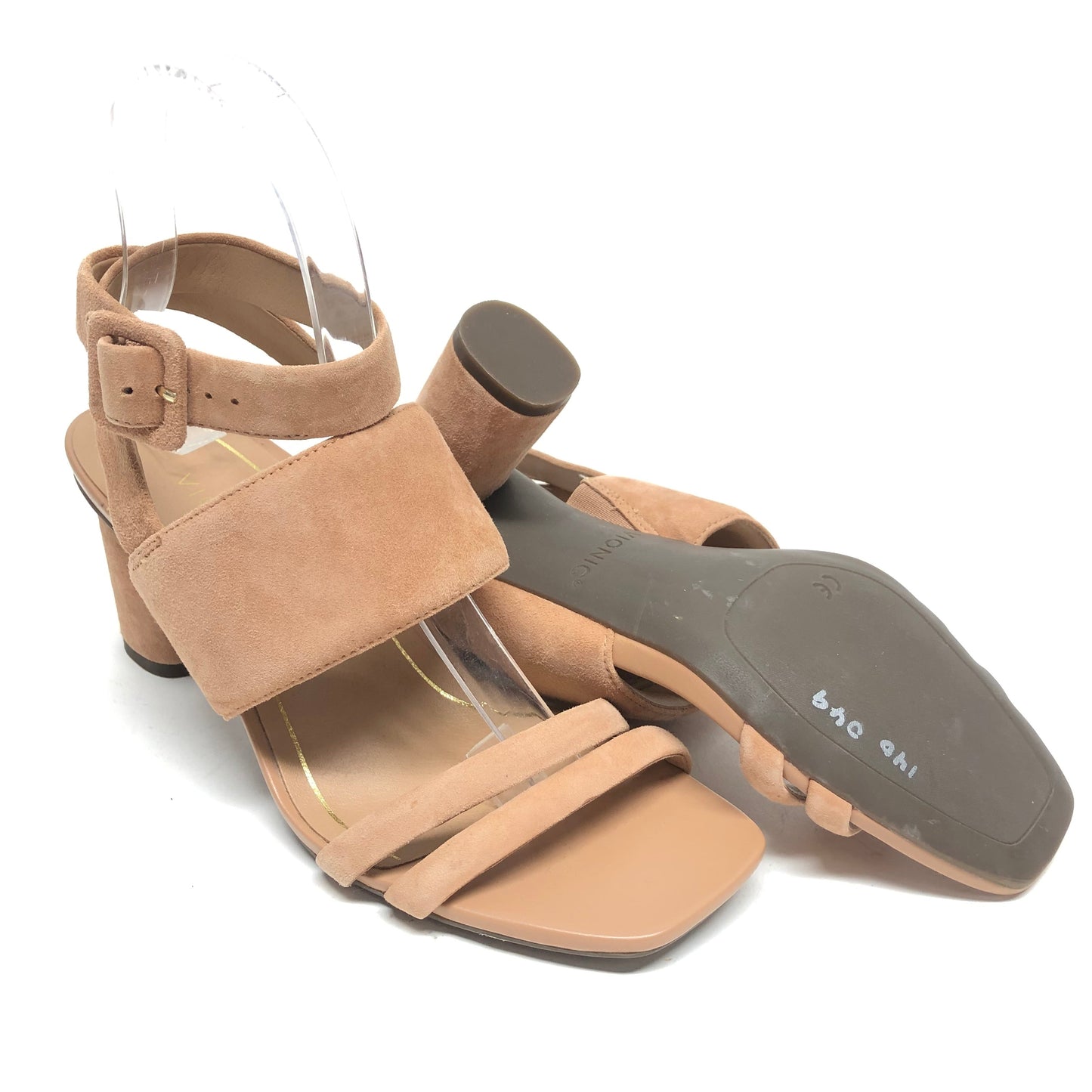 Sandals Heels Block By Vionic In Tan, Size: 6