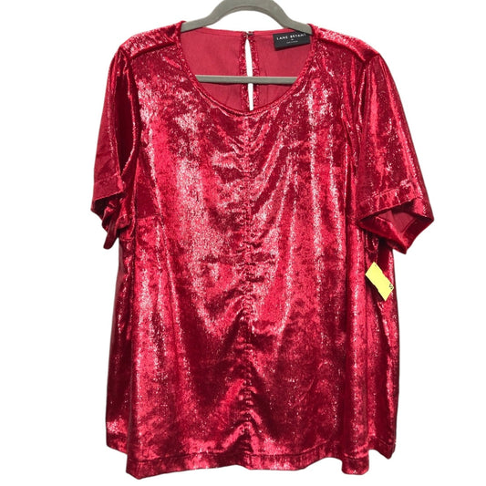 Top Short Sleeve By Lane Bryant In Red, Size: 18