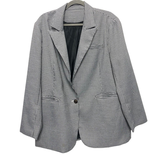 Blazer By Clothes Mentor In Black & White, Size: 2x