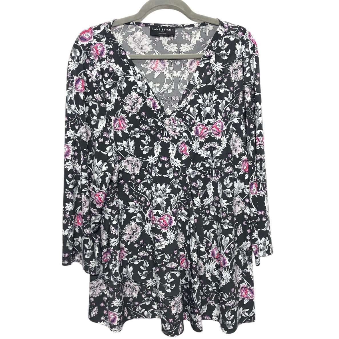 Top 3/4 Sleeve By Lane Bryant In Floral Print, Size: 18