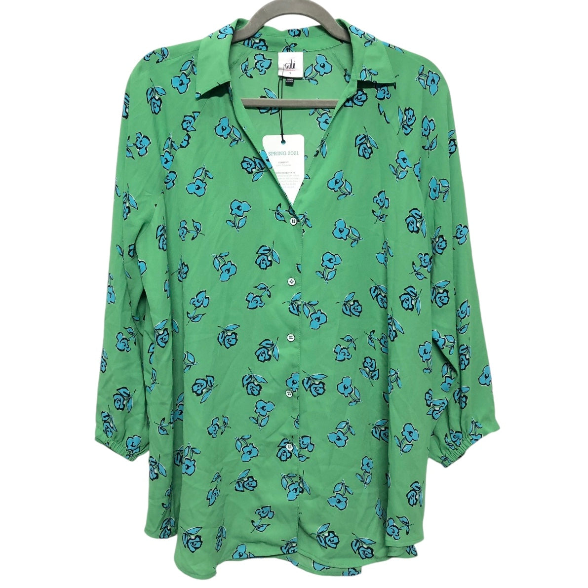 Blouse Long Sleeve By Cabi In Green, Size: 6