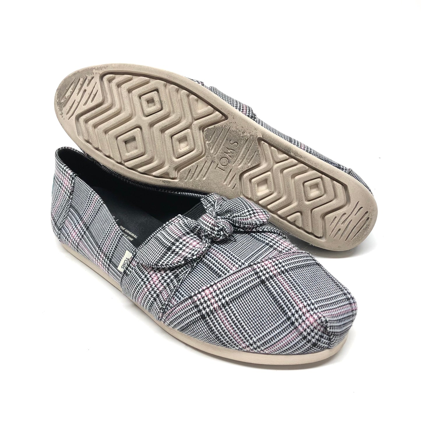 Shoes Flats By Toms In Plaid Pattern, Size: 8.5