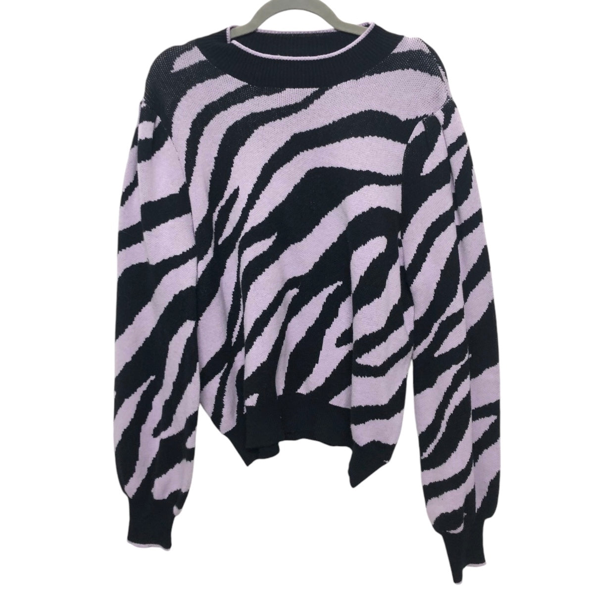 Sweater By Who What Wear In Black & Purple, Size: L