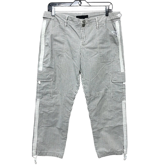 Pants Cropped By Anthropologie In Grey & White, Size: 8p