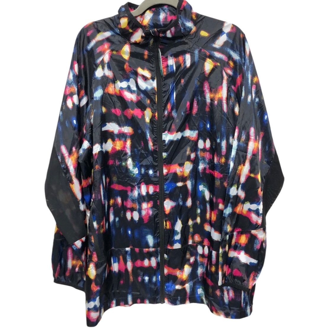 Jacket Windbreaker By Lularoe In Multi-colored, Size: 1x