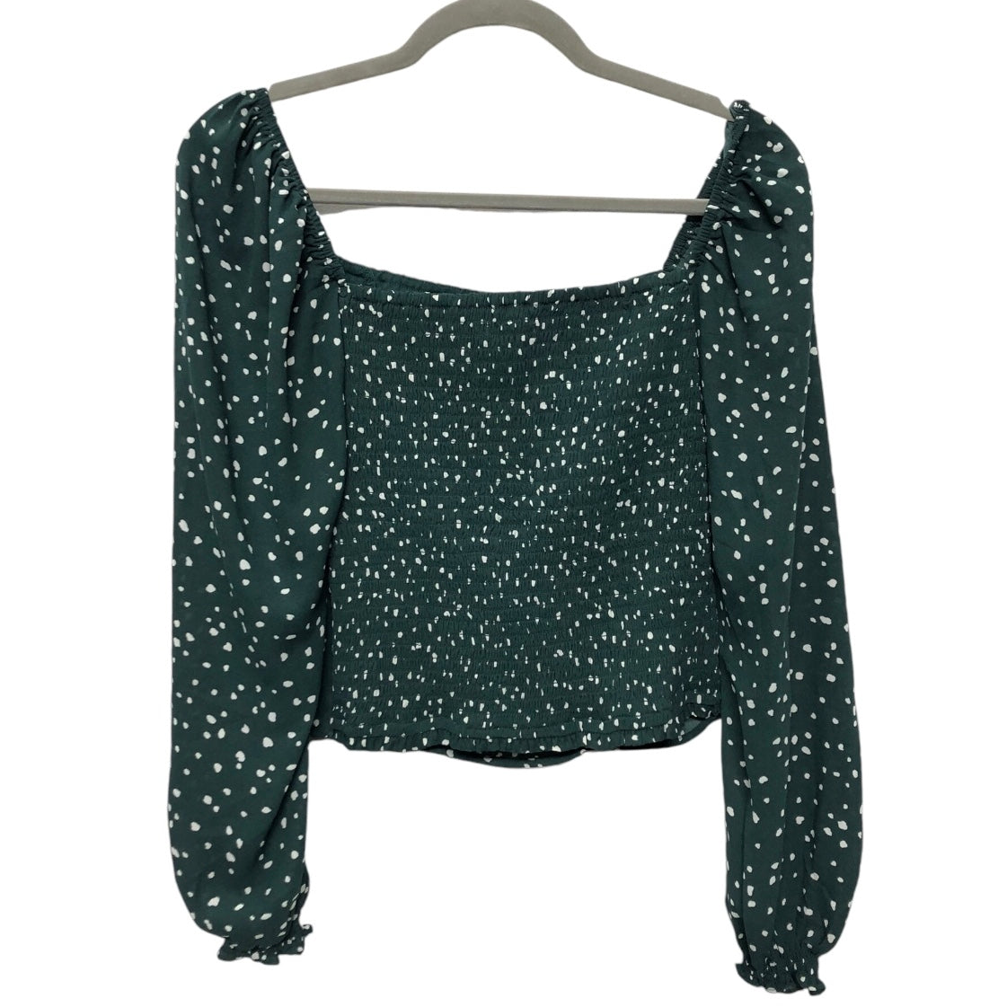 Blouse Long Sleeve By Abercrombie And Fitch In Green, Size: M