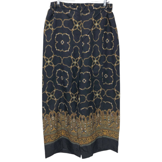 Pants Wide Leg By Cmc In Black & Gold, Size: Xl