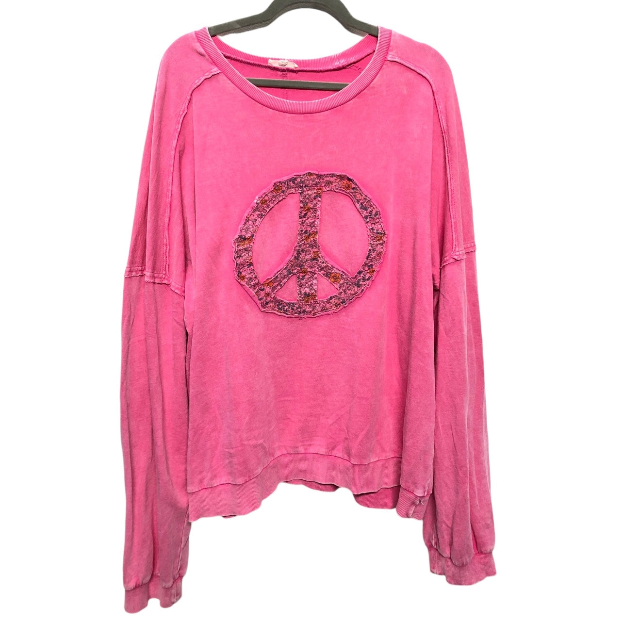 Top Long Sleeve By Easel In Pink, Size: 2x