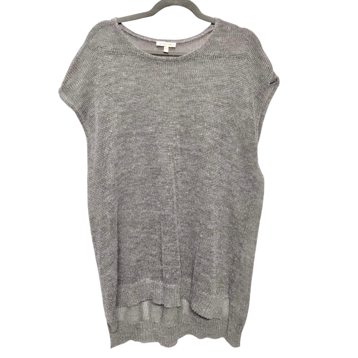 Sweater Short Sleeve By Eileen Fisher In Grey, Size: S