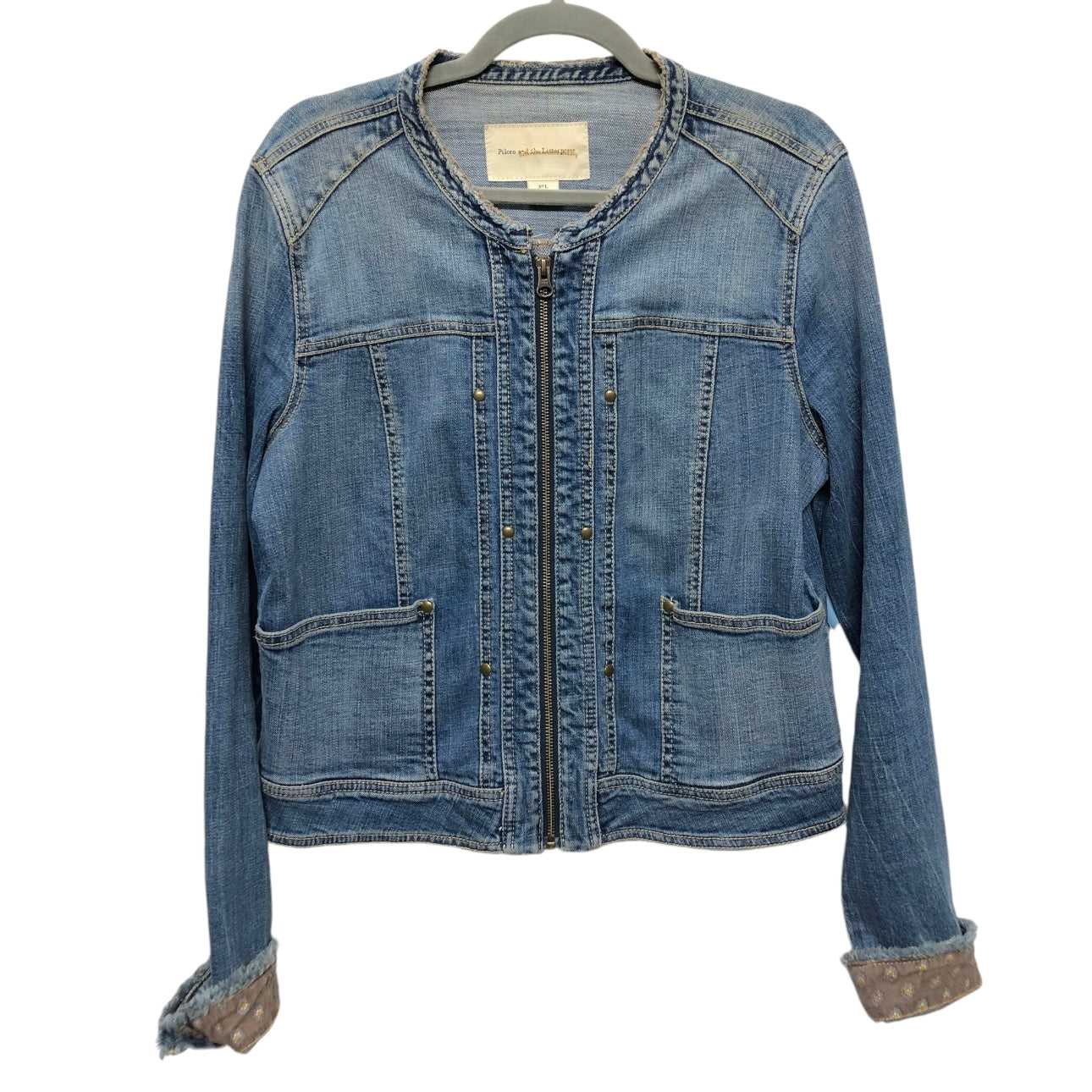 Jacket Denim By Pilcro In Blue Denim, Size: L