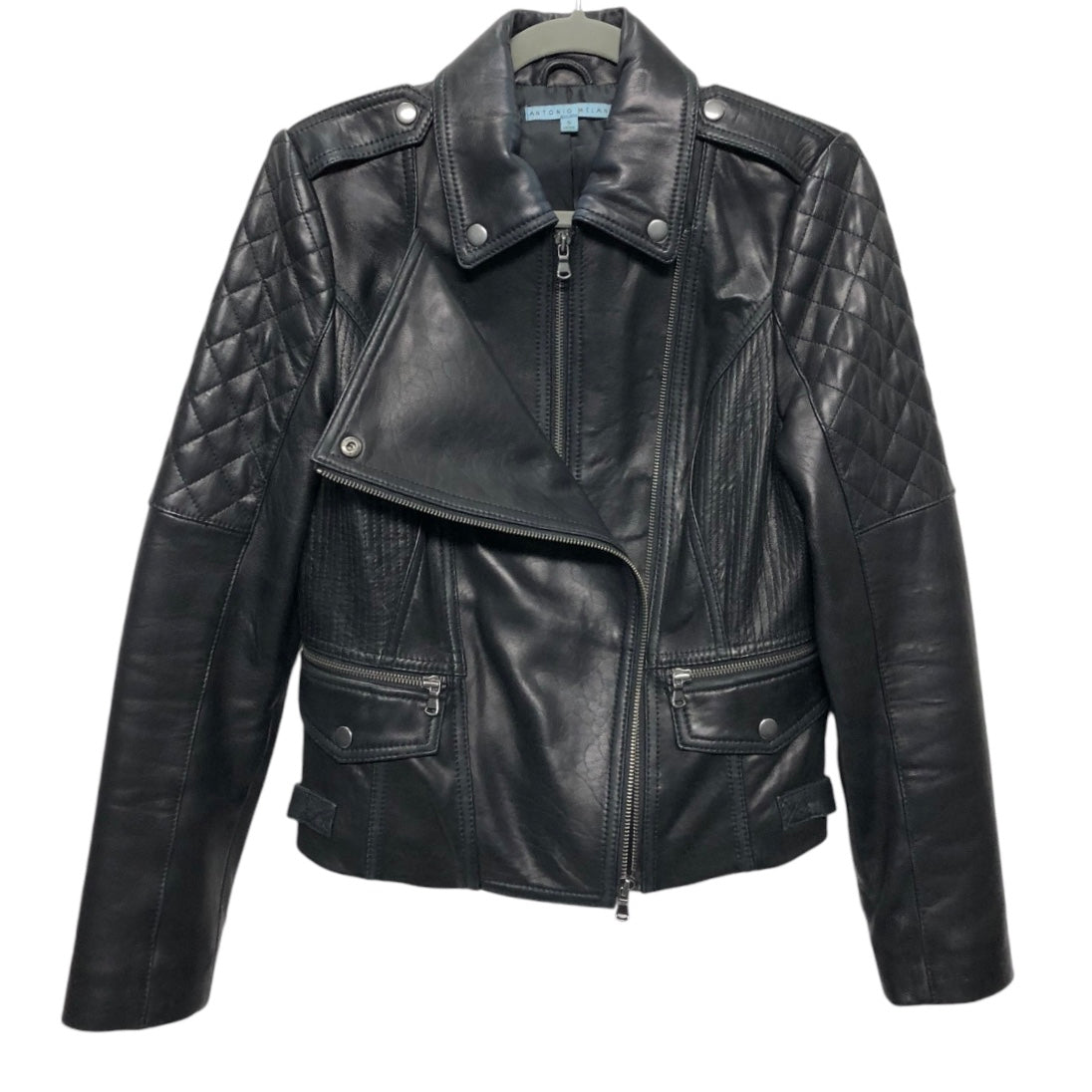 Jacket Leather By Antonio Melani In Black, Size: S