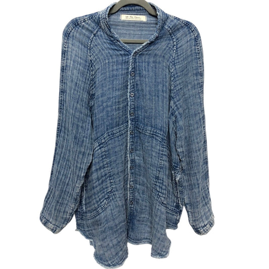 Jacket Shirt By We The Free In Blue, Size: S